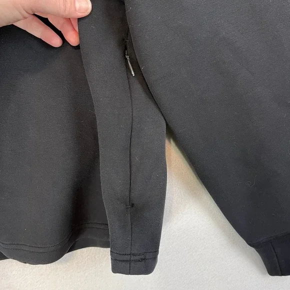 Lululemon Gathered Waist Crew Pullover Black Modal Sweatshirt W3EPBS Size 6 - Picture 4 of 8